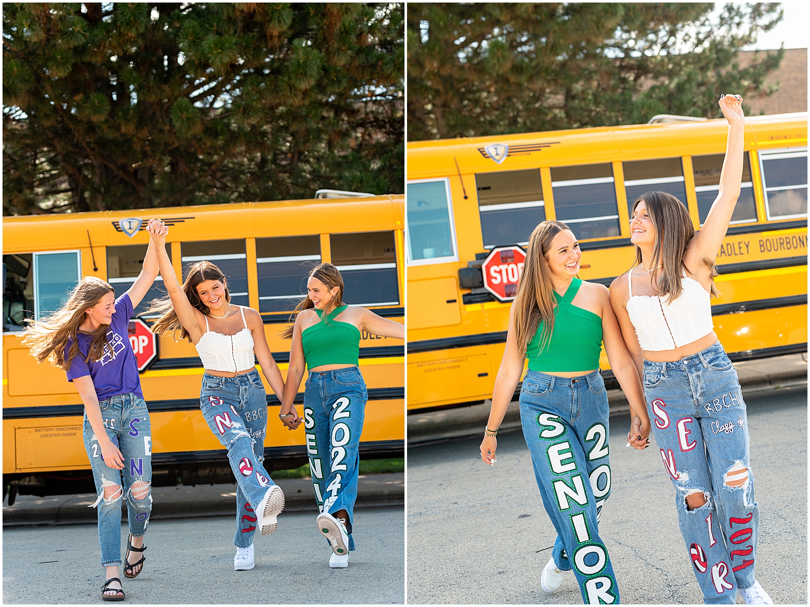 SJP's Guide to Grad Gifting – school bus school spirit senior photos – Sarah Jane Photography is a high school senior photographer serving Bourbonnais & Chicagoland.