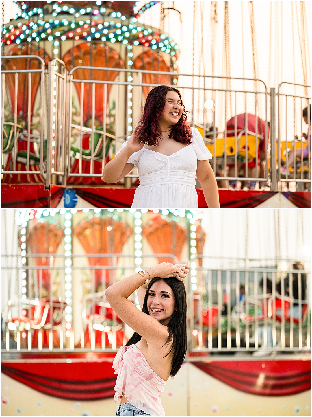 Mod Squad 2026: Creative Carnival Photoshoot – Sarah Jane Photography is a high school senior photographer serving Bourbonnais & Chicagoland.