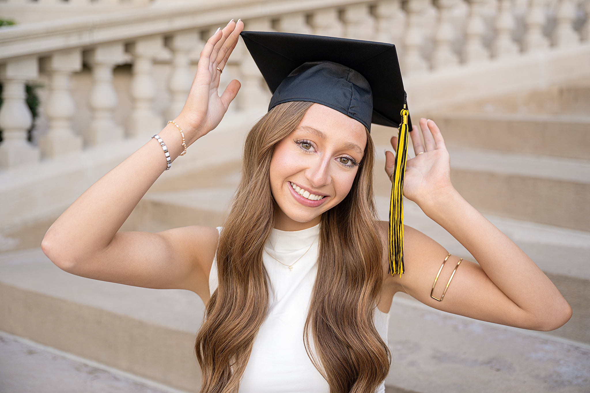 Mod Squad 2026: Capped & Committed Photoshoot – Sarah Jane Photography is a high school senior photographer serving Bourbonnais & Chicagoland.